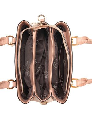pink leatherette (pu) regular satchel - 15903911 - Standard Image - 3