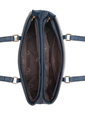 blue leatherette (pu) regular satchel - 15903918 - Standard Image - 3