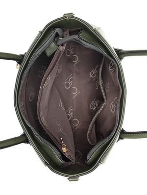 green leatherette (pu) regular satchel - 15903922 - Standard Image - 3