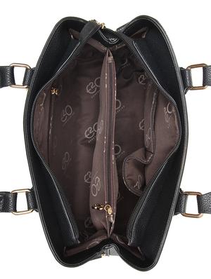 black leatherette (pu) regular satchel - 15903930 - Standard Image - 3