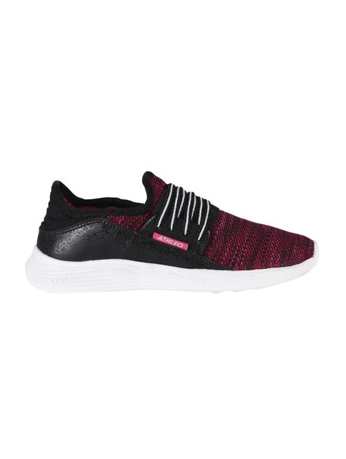 maroon slip on sports shoes - 15903953 - Standard Image - 1