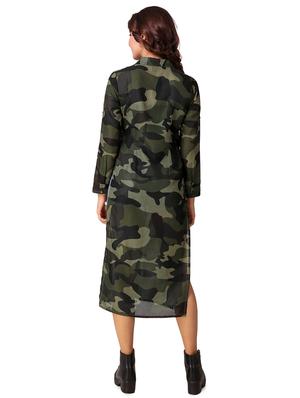 button detail camouflage tunic - 15904159 - Standard Image - 3