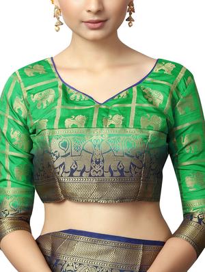 self design patola saree with blouse - 15904226 - Standard Image - 3