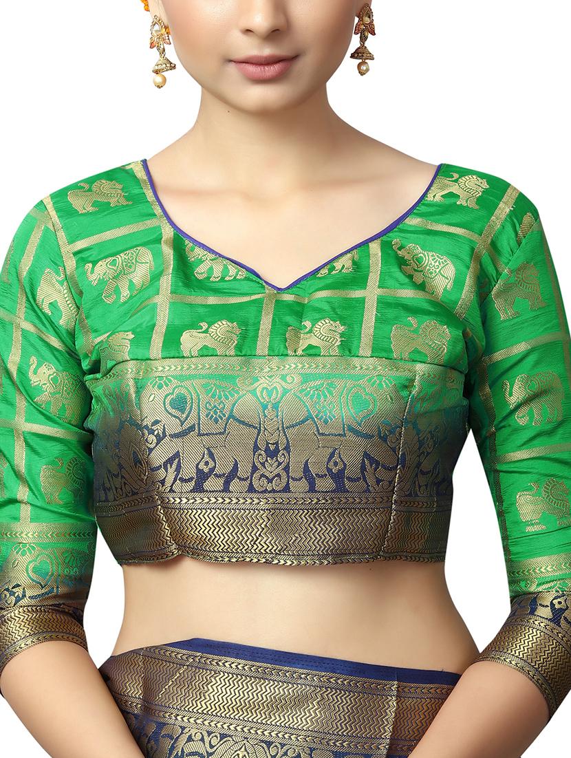 self design patola saree with blouse - 15904226 - Zoom Image - 3