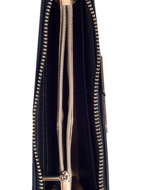 black leatherette (pu) regular purse - 15904780 - Zoom Image - 3