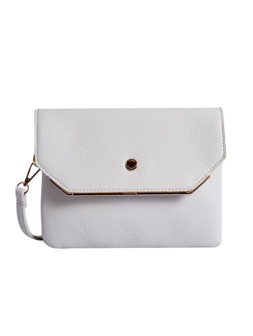 white leatherette (pu) regular sling bag - 15905386 - Very Small Image - 1