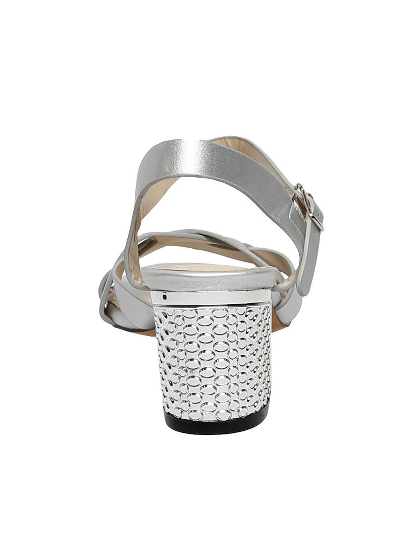 silver back strap sandals - 15905803 - Zoom Image - 3