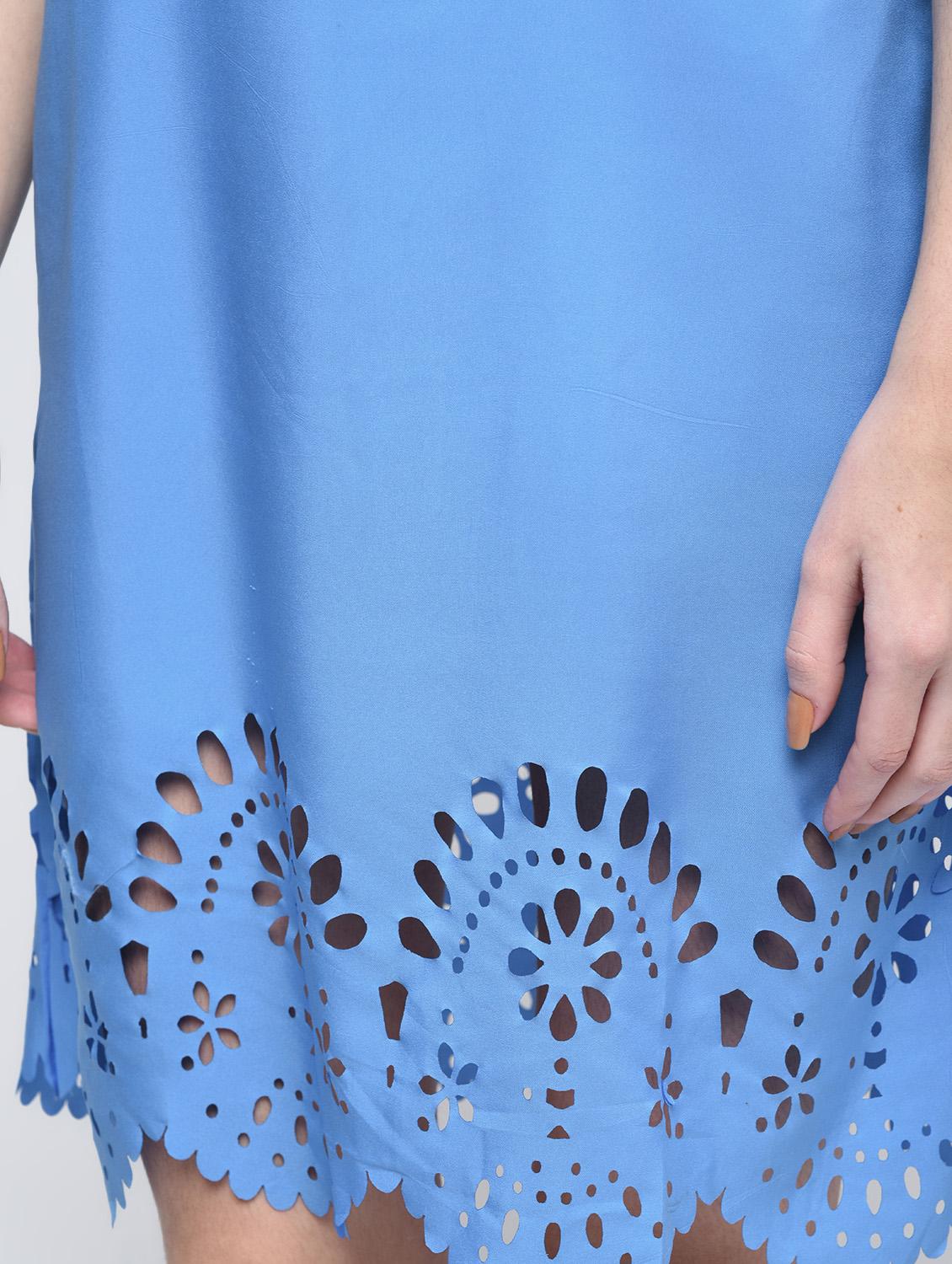 cut work scalloped shift dress - 15905874 - Zoom Image - 6