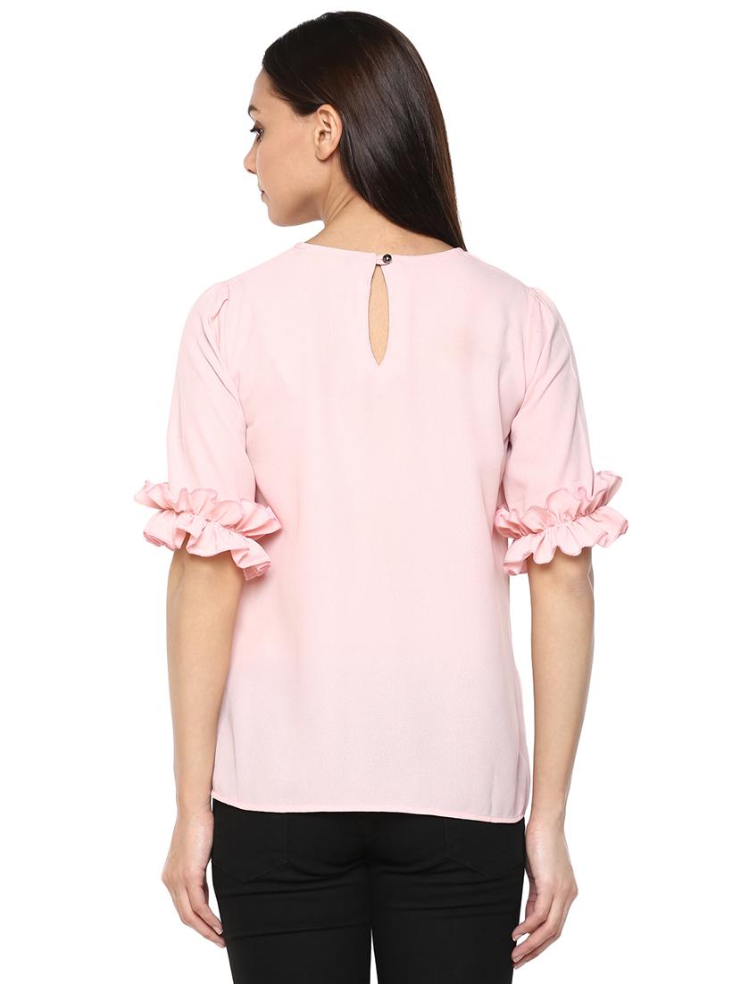 frill detail keyhole back top - 15906536 - Zoom Image - 3