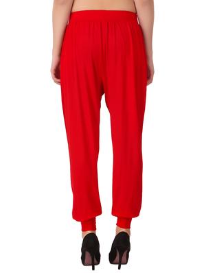 Red solid harem pants - 15906887 - Standard Image - 3