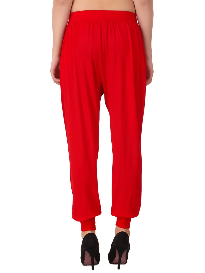 Red solid harem pants - 15906887 - Zoom Image - 3