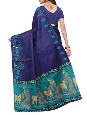 multicolor printed saree combo (set of 2) with blouse - 15907630 - Standard Image - 3