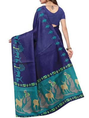 multicolor printed saree combo (set of 2) with blouse - 15907637 - Standard Image - 3