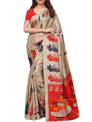 multicolor printed saree combo (set of 2) with blouse - 15907649 - Standard Image - 6