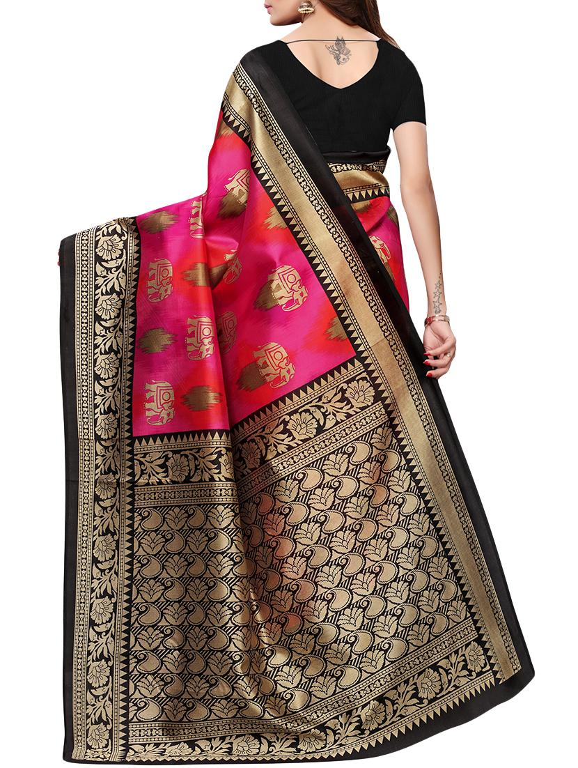 multicolor printed saree combo (set of 2) with blouse - 15907674 - Zoom Image - 3