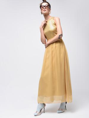 gathered waist sequined maxi dress - 15908195 - Standard Image - 3