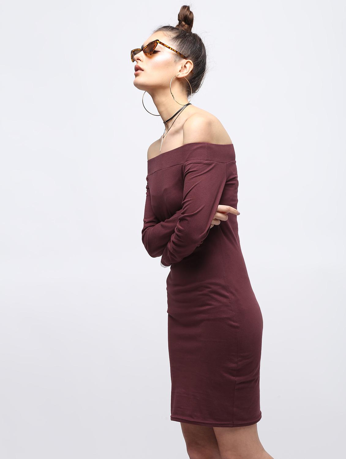 off shoulder sheath dress - 15908203 - Zoom Image - 3