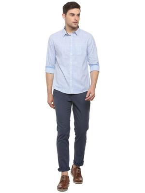 blue striped casual shirt - 15910517 - Standard Image - 3