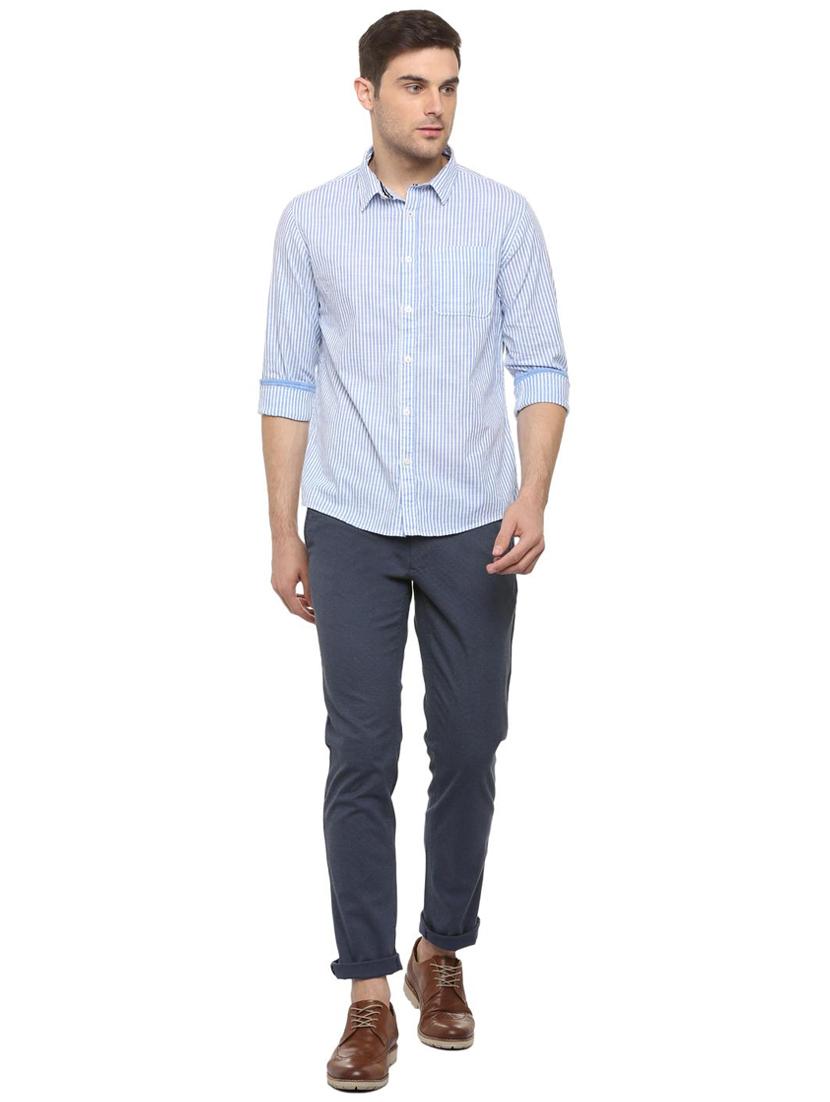 blue striped casual shirt - 15910517 - Zoom Image - 3