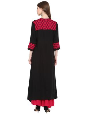 printed a-line kurta - 15910968 - Standard Image - 3