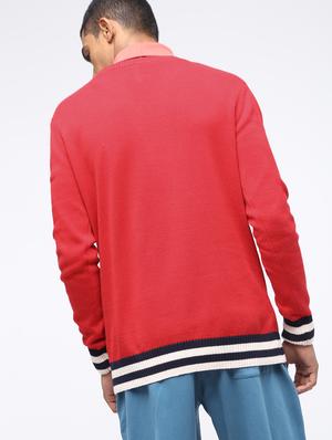 red cotton pullover - 15911386 - Standard Image - 3