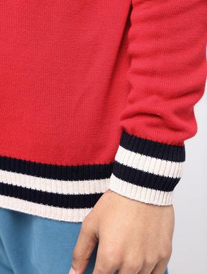 red cotton pullover - 15911386 - Standard Image - 6