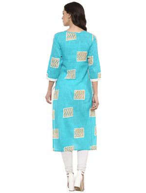 Printed straight kurta - 15911702 - Standard Image - 3