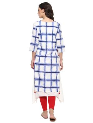 Layered checkered kurta - 15911711 - Standard Image - 3