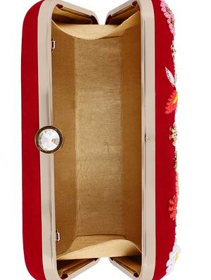 red metal ethnic clutch - 15912355 - Standard Image - 3