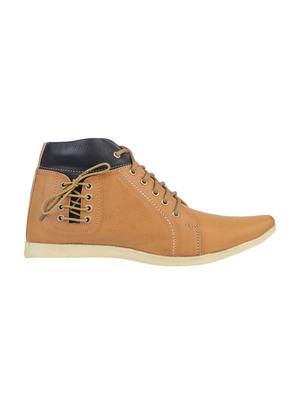 beige leatherette low ankle boots - 15912427 - Standard Image - 3
