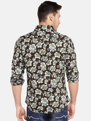 black floral printed casual shirt - 15912968 - Standard Image - 3