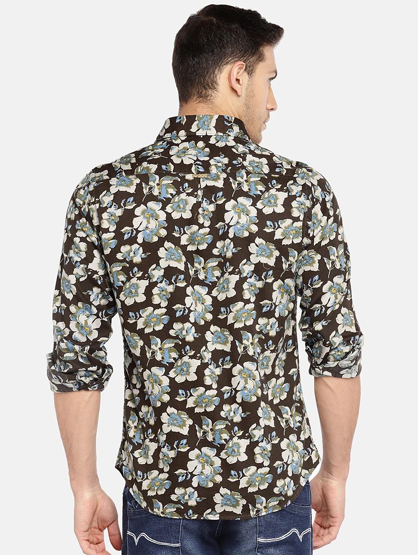 black floral printed casual shirt - 15912968 - Zoom Image - 3