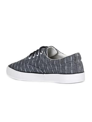 grey canvas lace up sneakers - 15913539 - Standard Image - 3
