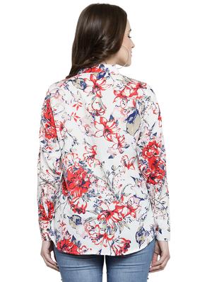 mandarin collar floral shirt - 15914193 - Standard Image - 3