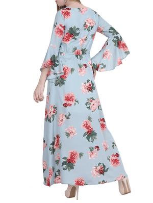 floral bell sleeved maxi dress - 15915988 - Standard Image - 3