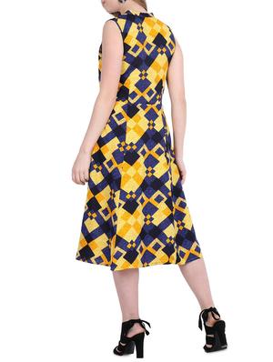 Geometric print a-line dress - 15916000 - Standard Image - 3