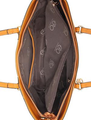 orange leatherette (pu) regular tote - 15916100 - Standard Image - 3