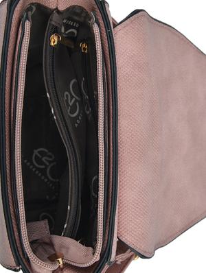 pink leatherette (pu) regular sling bag - 15916107 - Standard Image - 3