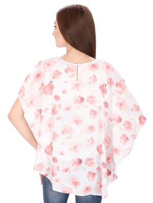 asymmetric floral overlay top - 15916432 - Standard Image - 3