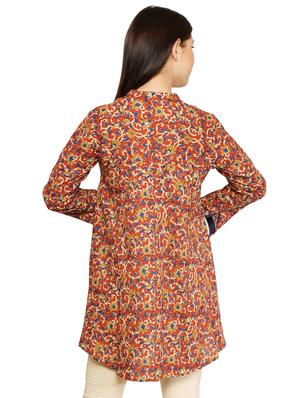 Kalamkari straight kurti - 15919403 - Standard Image - 3