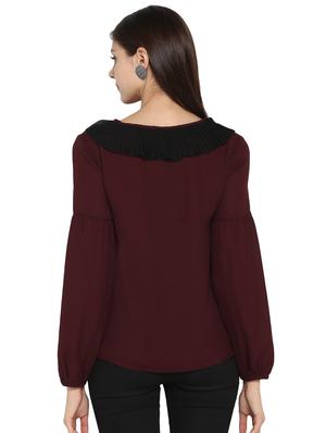 tassel tie-up pleat detail top - 15919534 - Standard Image - 3