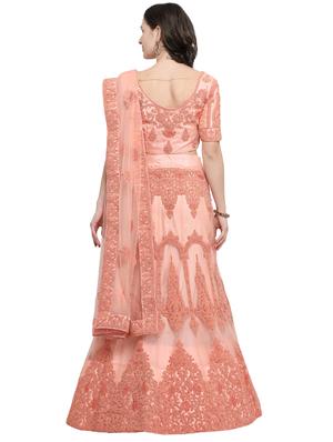 Tonal embroidered a-line lehenga - 15919852 - Standard Image - 3