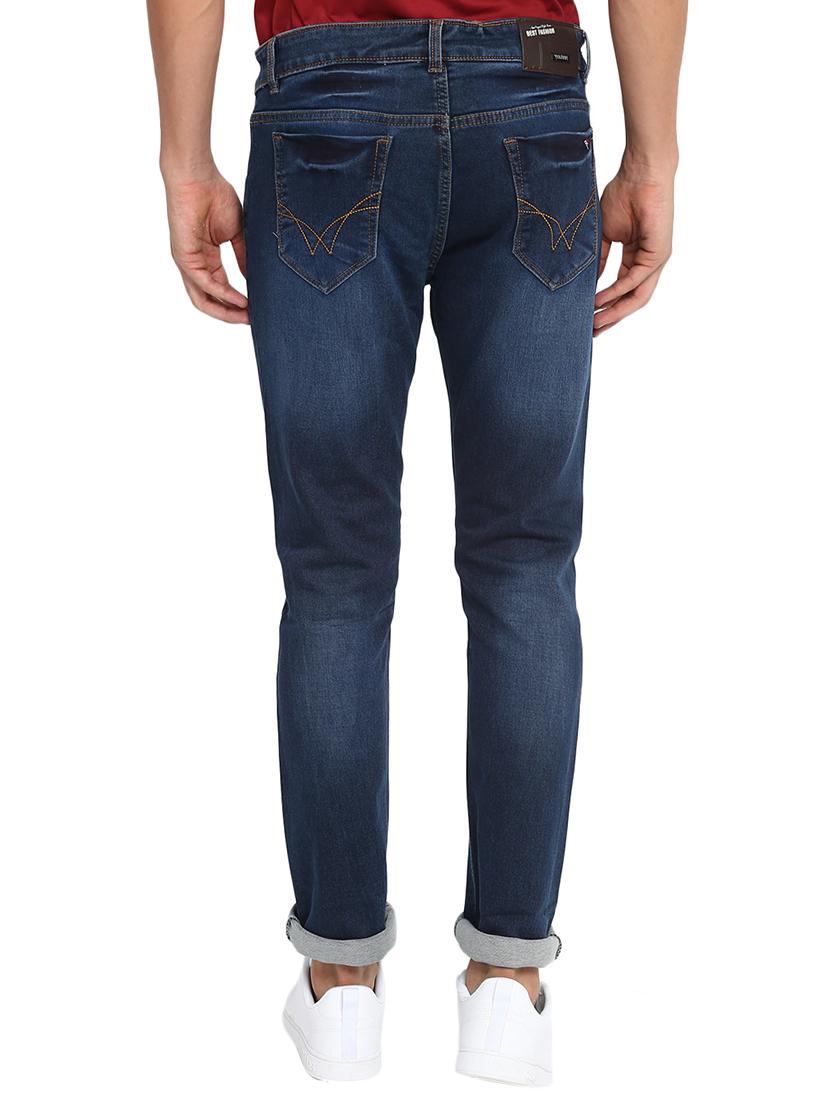 blue cotton washed jeans - 15921009 - Zoom Image - 3