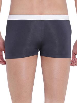 steel grey cotton modal spandex trunks - 15921793 - Standard Image - 3
