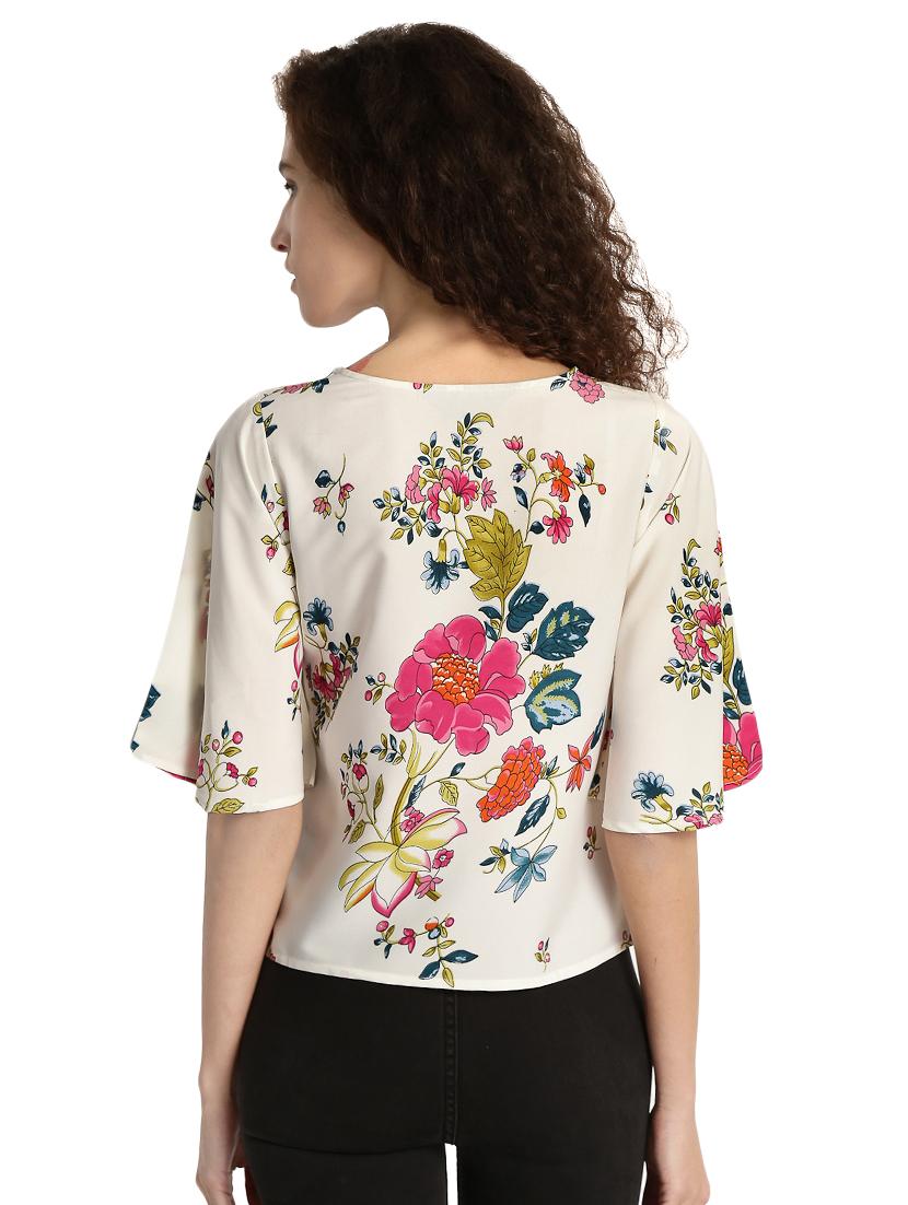 Floral bell sleeved top - 15921959 - Zoom Image - 3