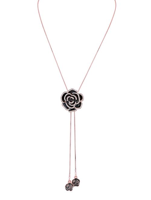 yellow metal long necklace - 15921983 - Standard Image - 1