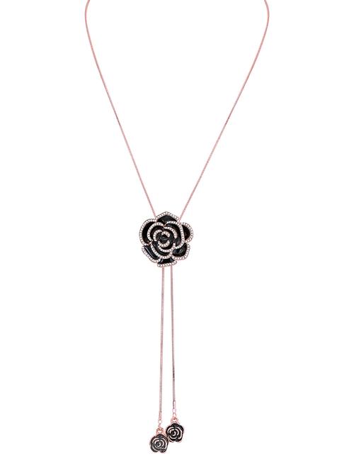 silver metal long necklace - 15922049 - Standard Image - 1