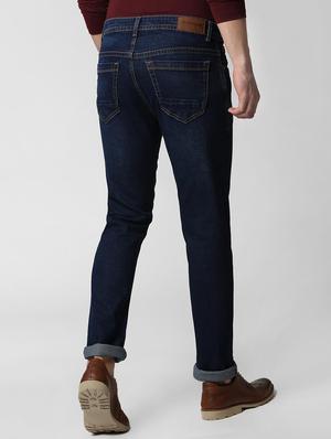 blue cotton blend plain jeans - 15922068 - Standard Image - 3