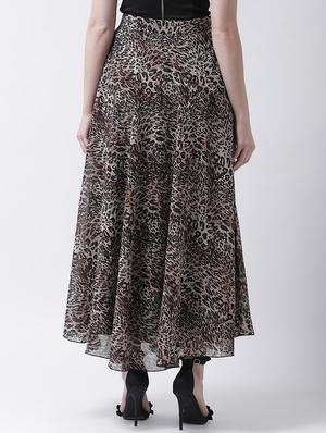 Animal printed flared skirt - 15922994 - Standard Image - 3