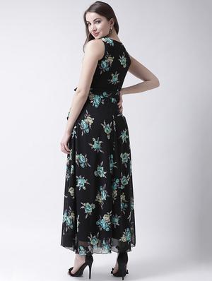 tie up waist floral maxi dress - 15922997 - Standard Image - 3
